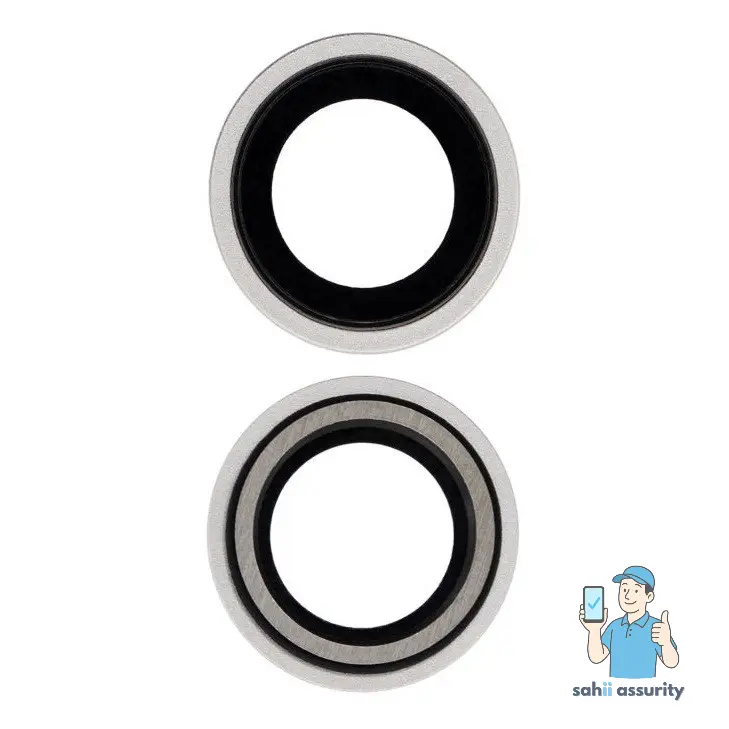 Camera Lens Glass with Frame for Apple iPhone 12 White thumbnail